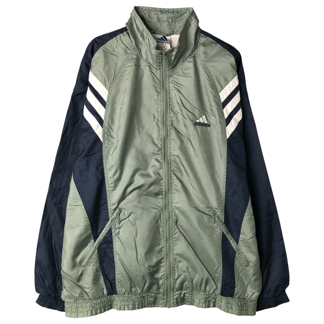 00'S Adidas nylon jacket, men's size L Nylon green type Vintage Second Hand