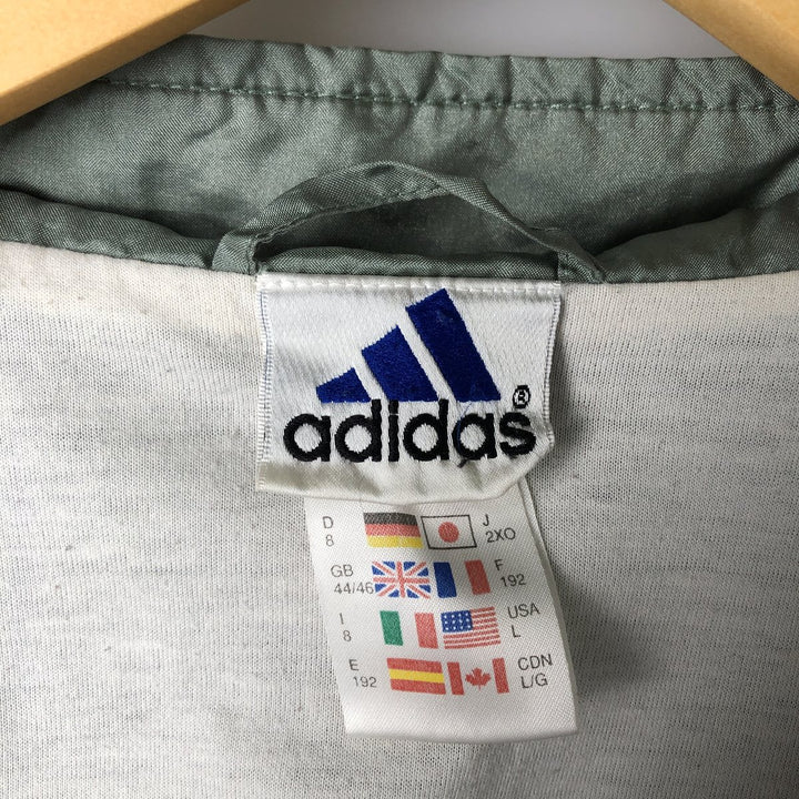 00'S Adidas nylon jacket, men's size L Nylon green type Vintage Second Hand