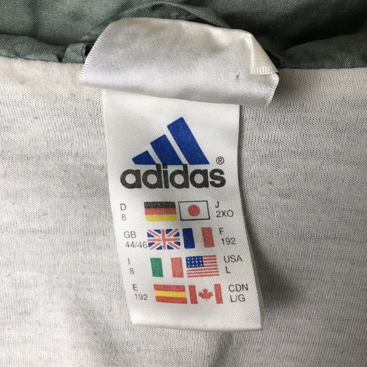 00'S Adidas nylon jacket, men's size L Nylon green type Vintage Second Hand