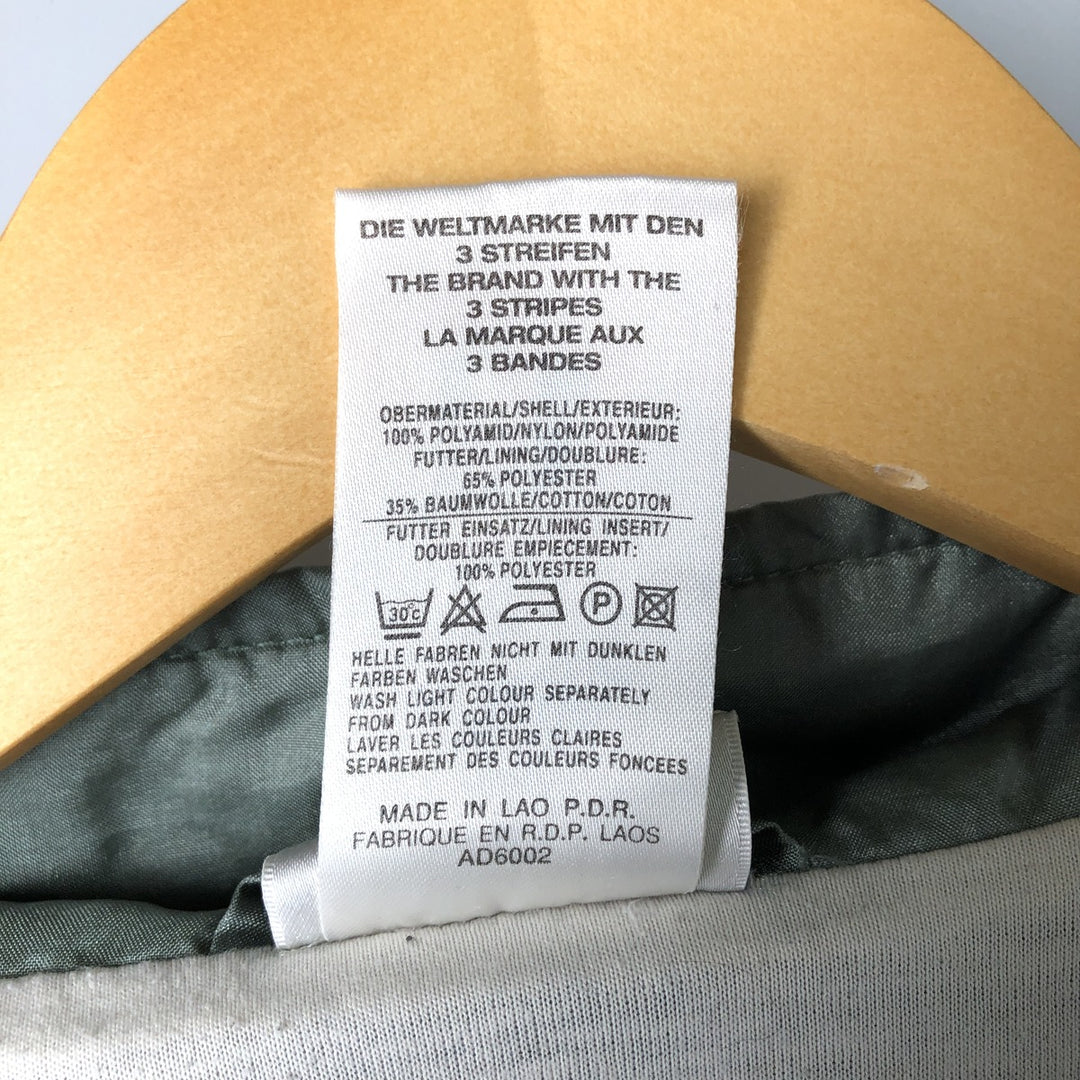 00'S Adidas nylon jacket, men's size L Nylon green type Vintage Second Hand