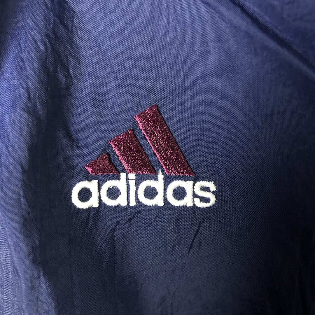 90'S Adidas Nylon Jacket, Men's XL Size, Vintage Nylon navy blue type Vintage Second Hand