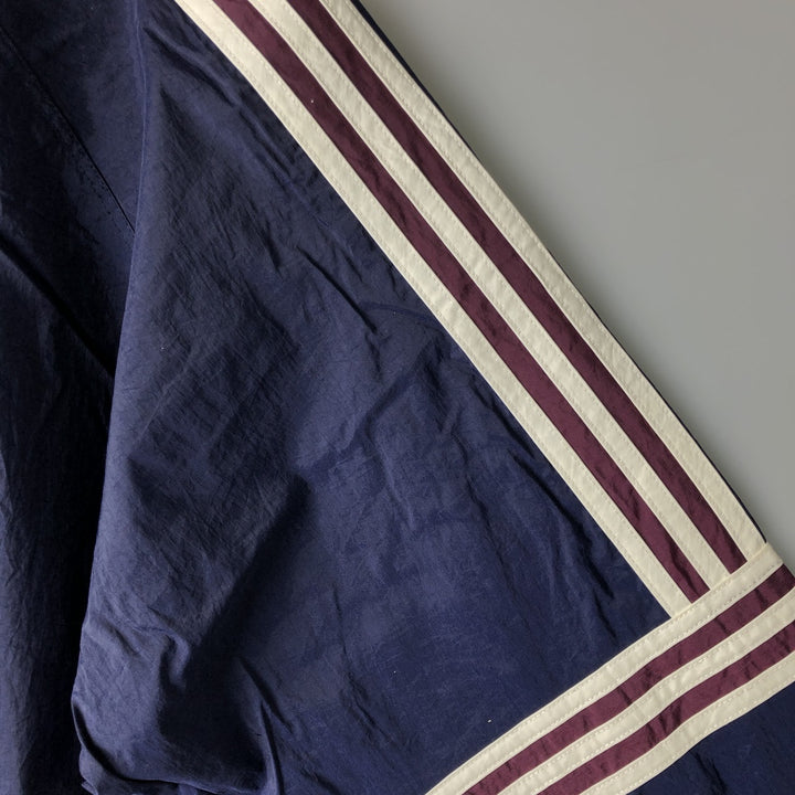 90'S Adidas Nylon Jacket, Men's XL Size, Vintage Nylon navy blue type Vintage Second Hand