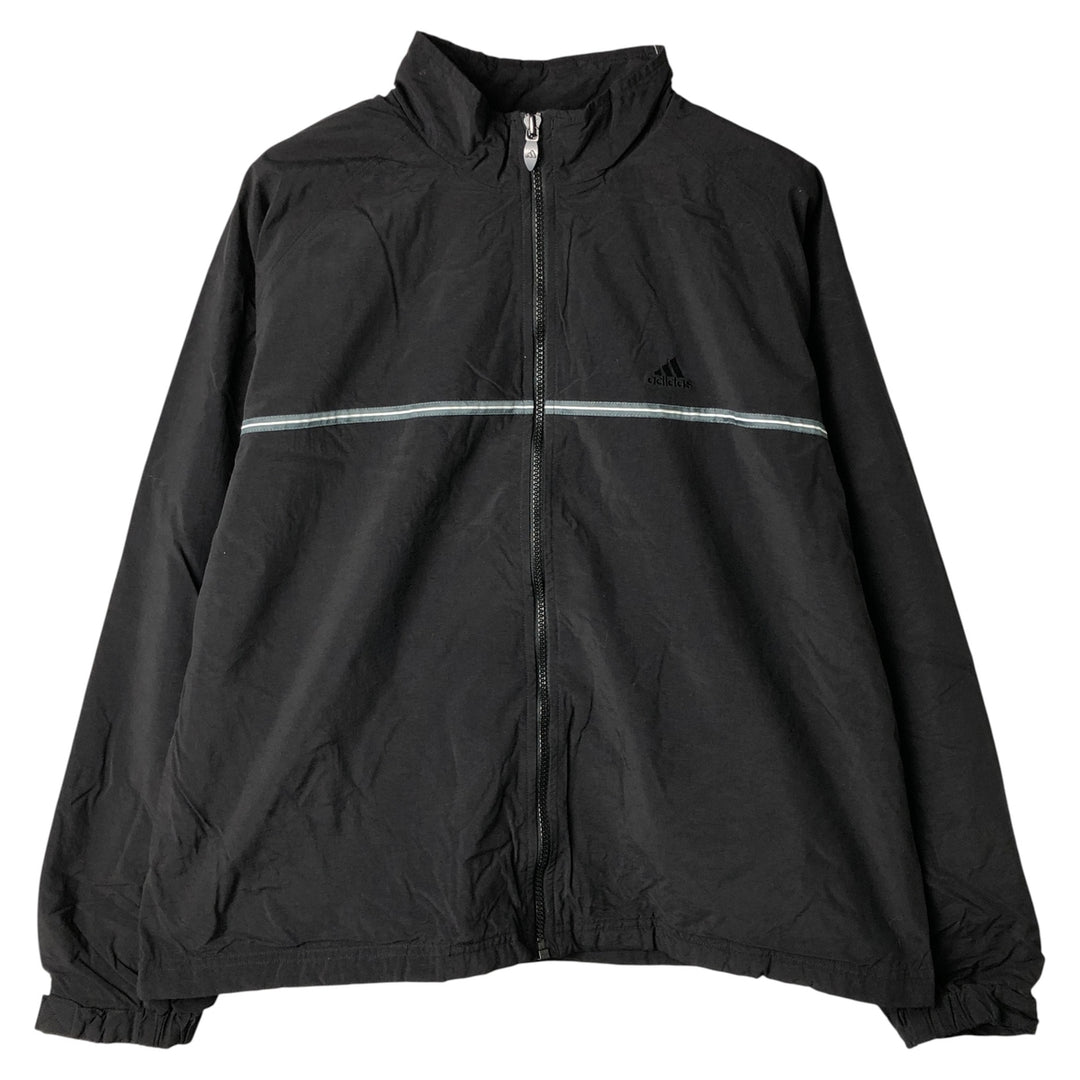 00'S Adidas nylon jacket, men's size L Nylon black type Vintage Second Hand