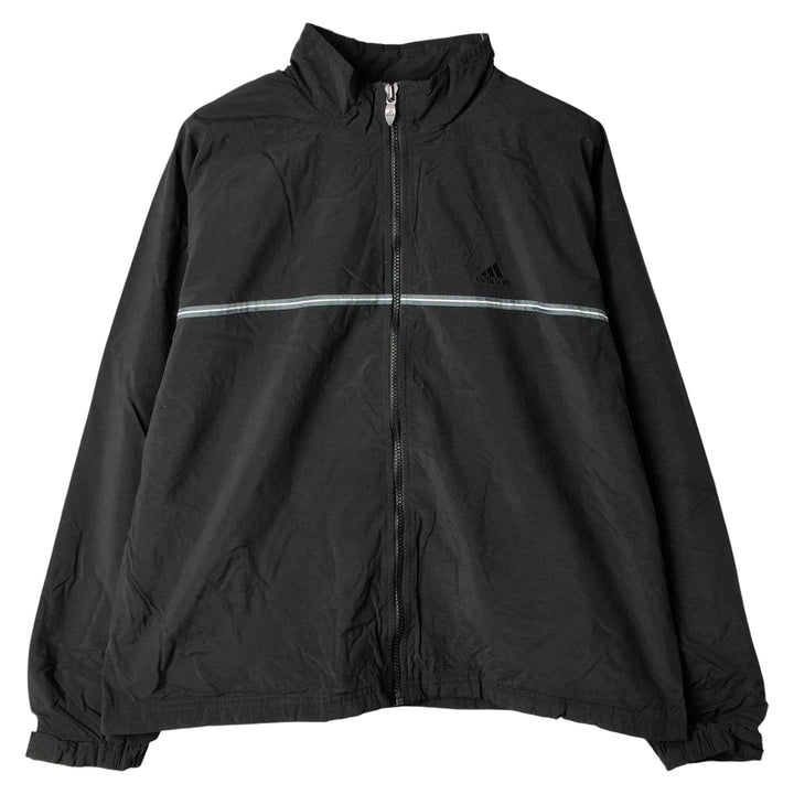 00'S Adidas nylon jacket, men's size L Nylon black type Vintage Second Hand