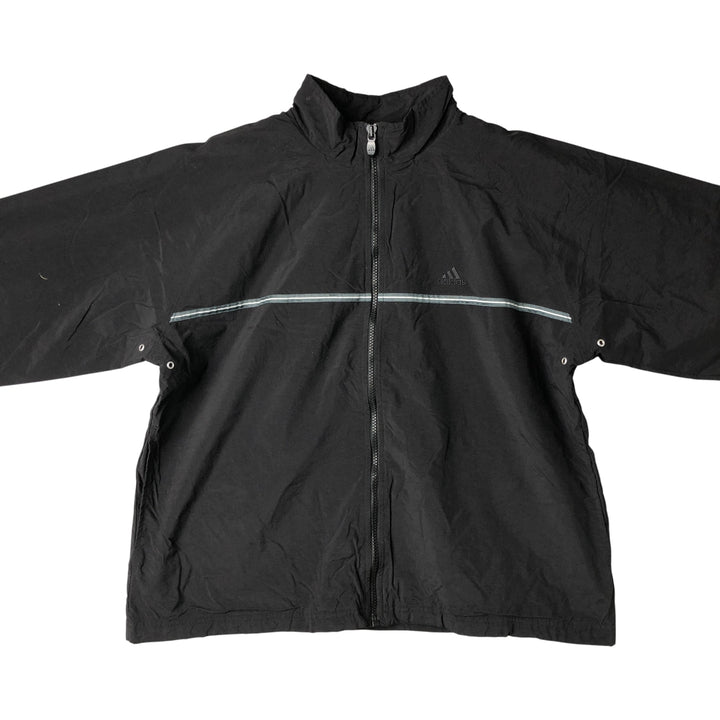 00'S Adidas nylon jacket, men's size L Nylon black type Vintage Second Hand