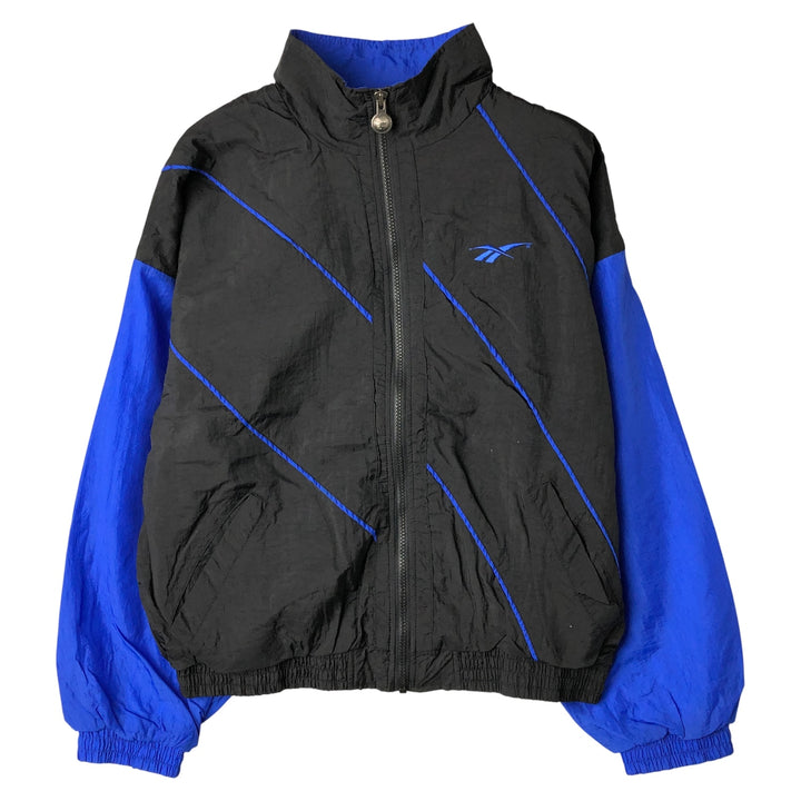 90'S Reebok Back Logo Nylon Jacket Men's Size L Vintage Nylon black type Vintage Second Hand