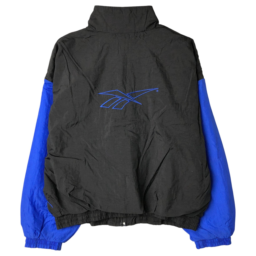 90'S Reebok Back Logo Nylon Jacket Men's Size L Vintage Nylon black type Vintage Second Hand