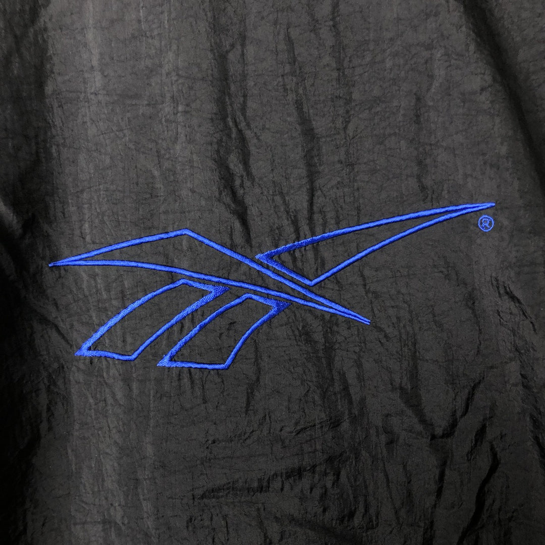 90'S Reebok Back Logo Nylon Jacket Men's Size L Vintage Nylon black type Vintage Second Hand