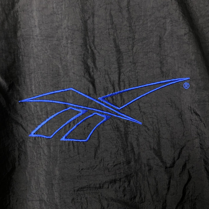 90'S Reebok Back Logo Nylon Jacket Men's Size L Vintage Nylon black type Vintage Second Hand
