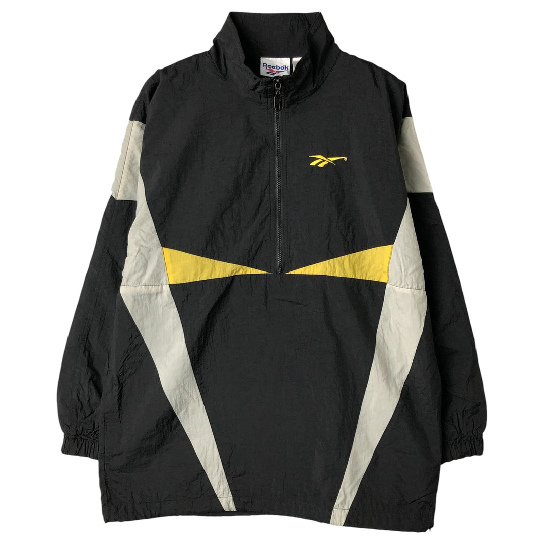 90'S Reebok Nylon Jacket, Men's M Size, Vintage Nylon black type Vintage Second Hand