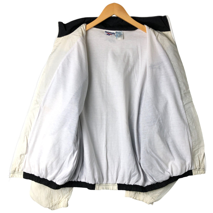 90'S Reebok nylon jacket, men's size L, vintage Nylon white type Vintage Second Hand