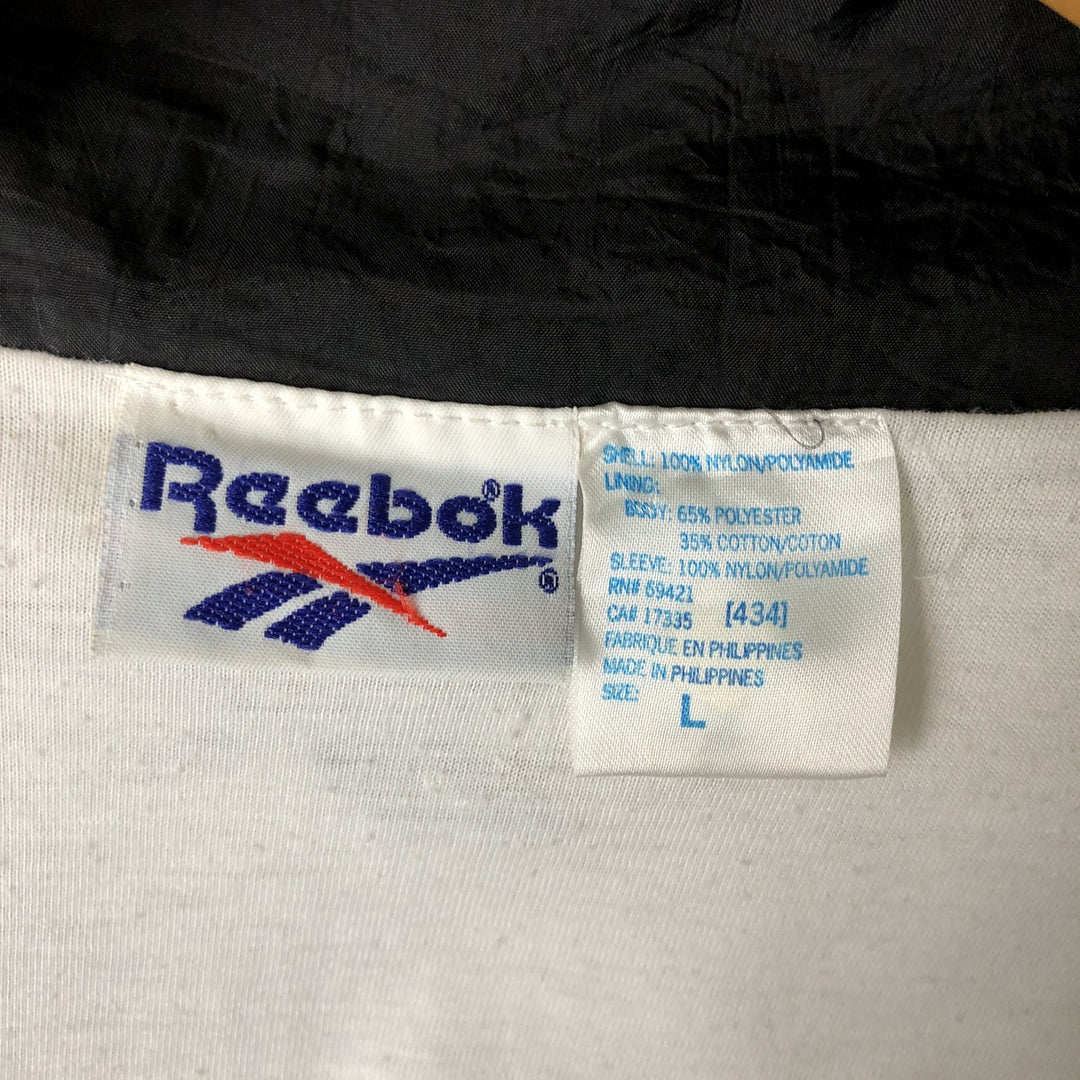 90'S Reebok nylon jacket, men's size L, vintage Nylon white type Vintage Second Hand