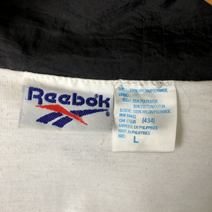 90'S Reebok nylon jacket, men's size L, vintage Nylon white type Vintage Second Hand