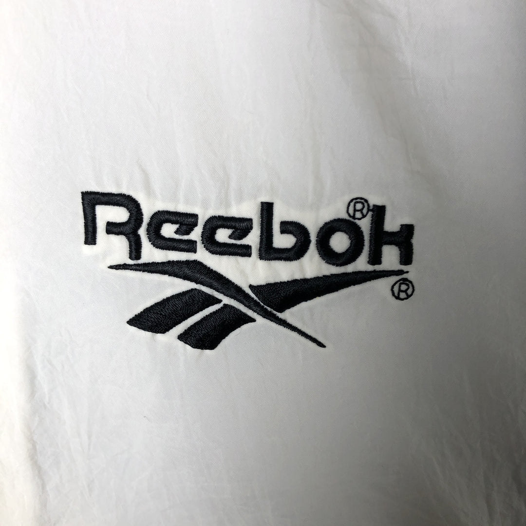 90'S Reebok nylon jacket, men's size L, vintage Nylon white type Vintage Second Hand