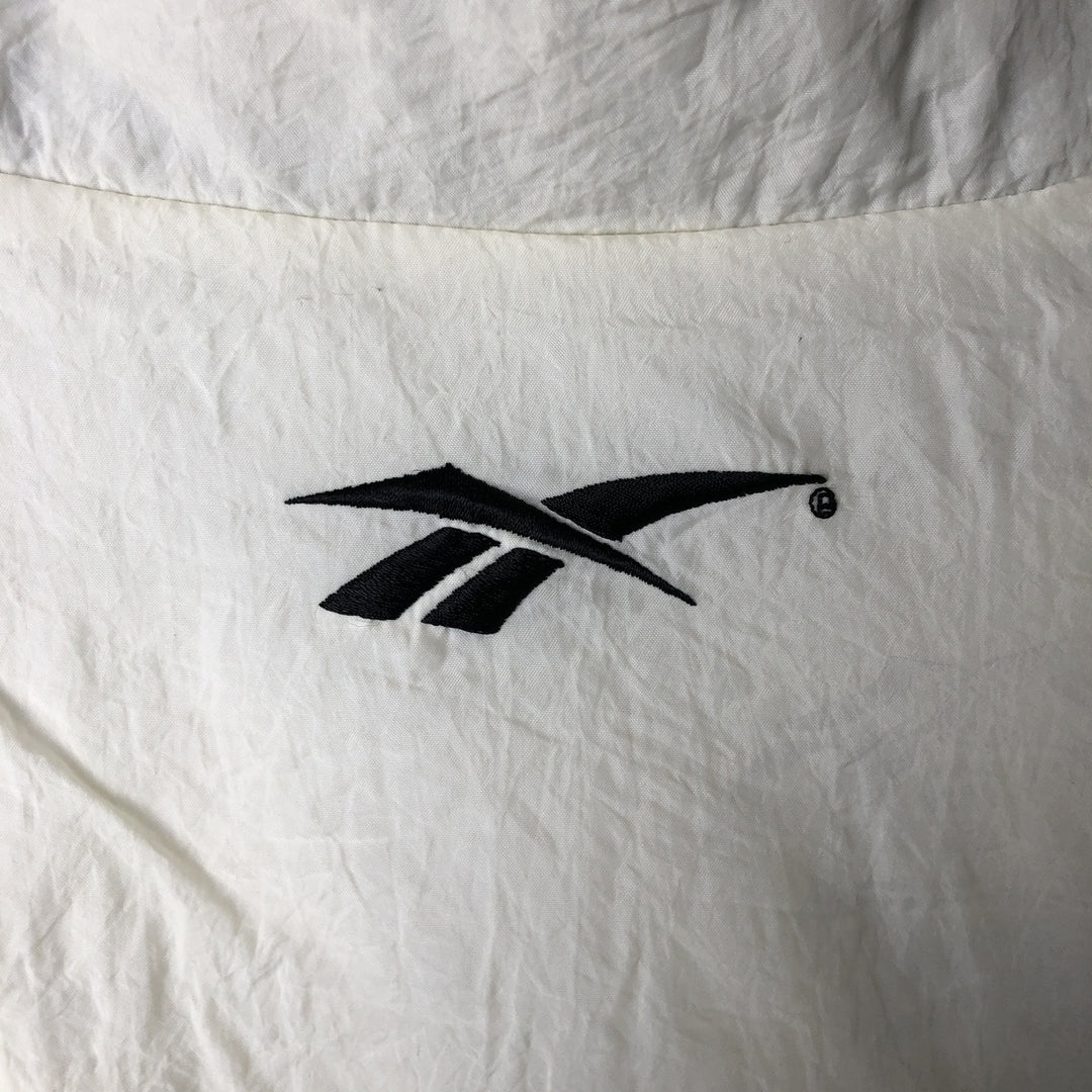 90'S Reebok nylon jacket, men's size L, vintage Nylon white type Vintage Second Hand