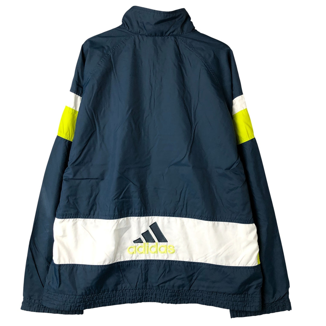 90'S Adidas Nylon Jacket, Men's XL Size, Vintage Nylon navy blue type Vintage Second Hand