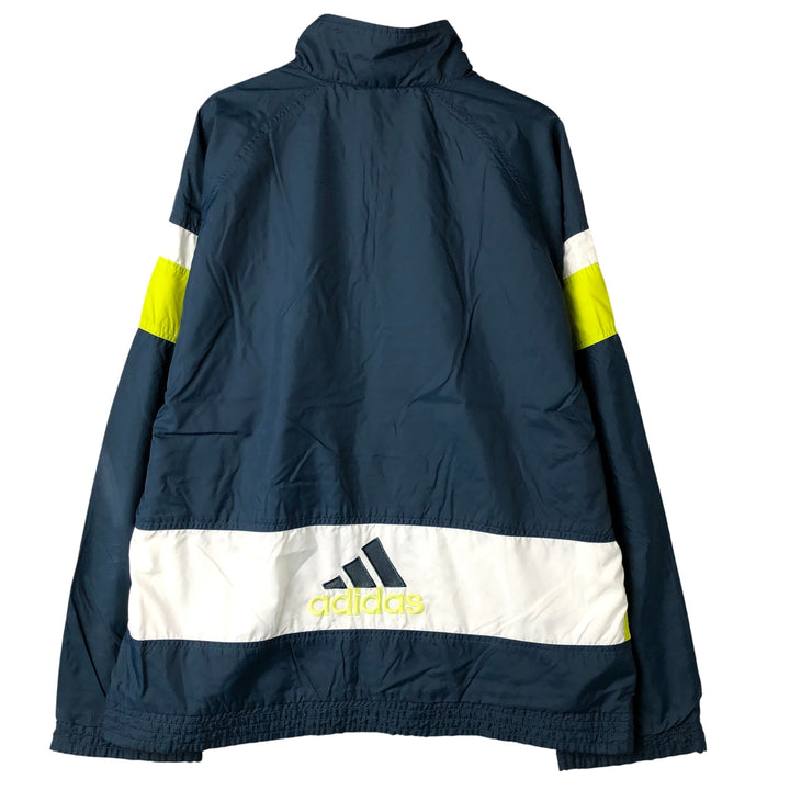 90'S Adidas Nylon Jacket, Men's XL Size, Vintage Nylon navy blue type Vintage Second Hand