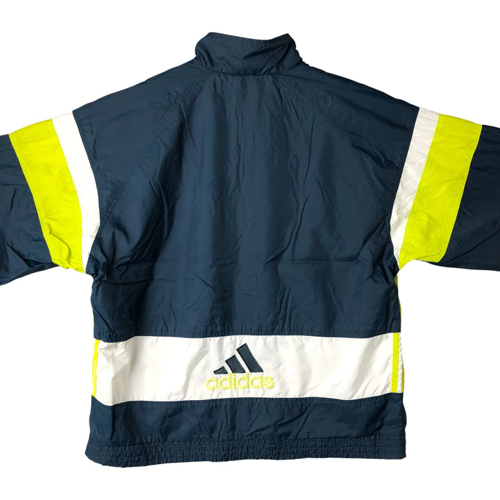 90'S Adidas Nylon Jacket, Men's XL Size, Vintage Nylon navy blue type Vintage Second Hand