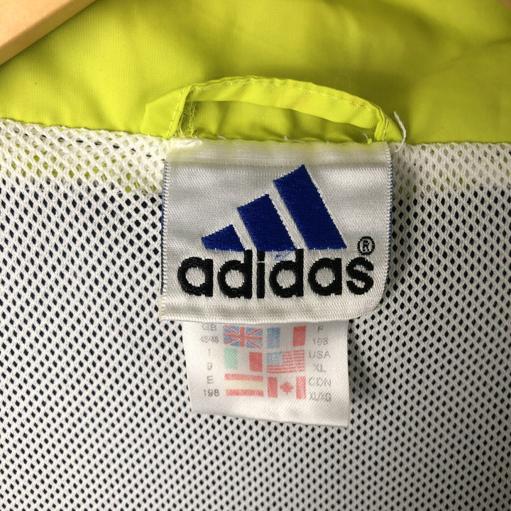 90'S Adidas Nylon Jacket, Men's XL Size, Vintage Nylon navy blue type Vintage Second Hand