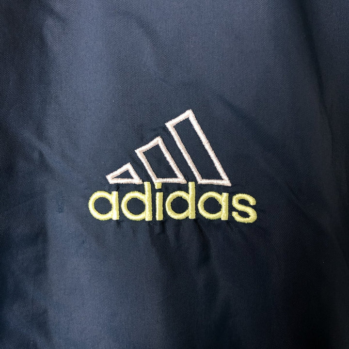 90'S Adidas Nylon Jacket, Men's XL Size, Vintage Nylon navy blue type Vintage Second Hand