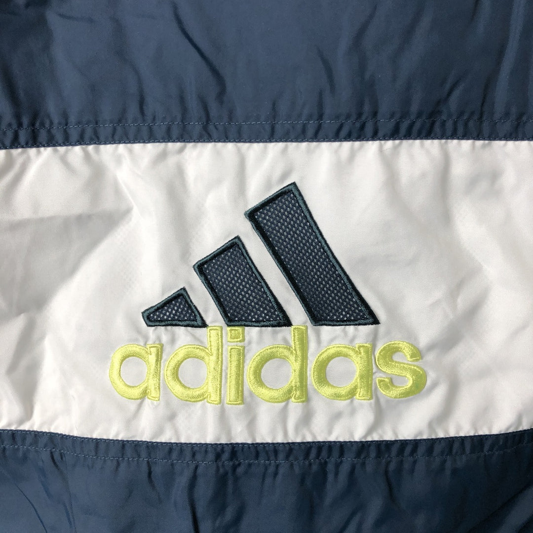 90'S Adidas Nylon Jacket, Men's XL Size, Vintage Nylon navy blue type Vintage Second Hand