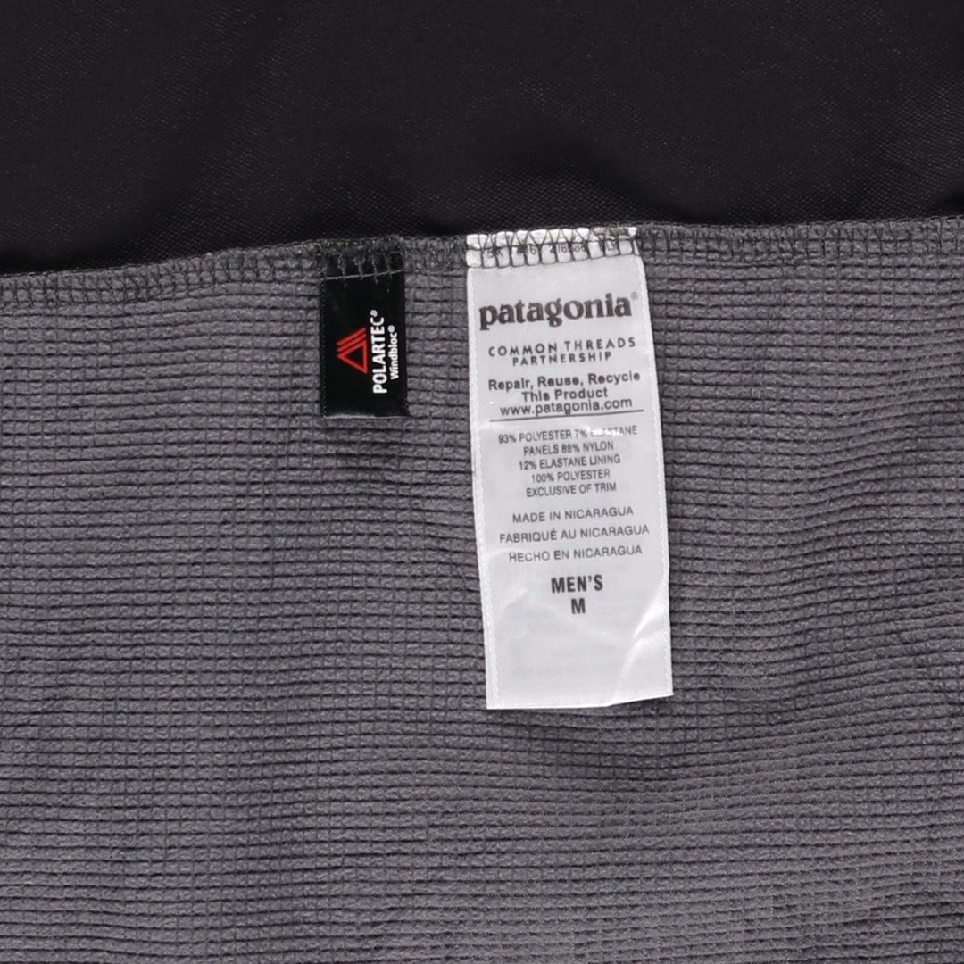Patagonia Azhybrid Jacket 83450FA15 Softshell Jacket, Men's Medium polyester black type Vintage Second Hand