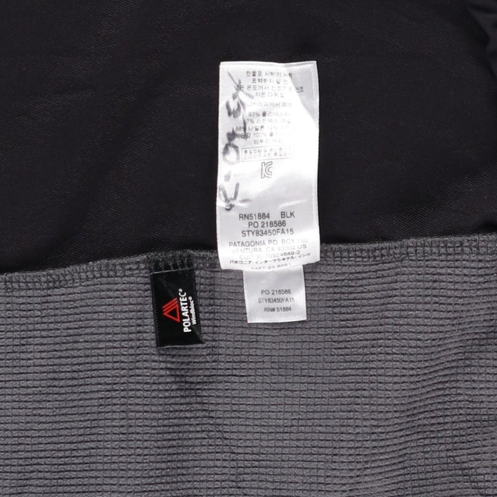 Patagonia Azhybrid Jacket 83450FA15 Softshell Jacket, Men's Medium polyester black type Vintage Second Hand