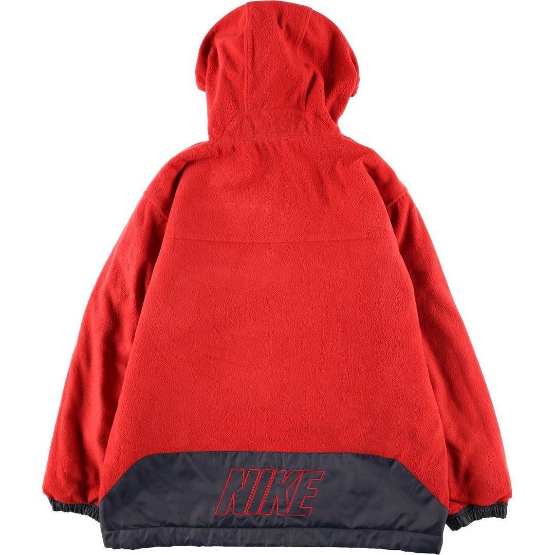 2000'S Nike reversible padded hoodie/puffer jacket, men's size M Nylon gray type Vintage Second Hand