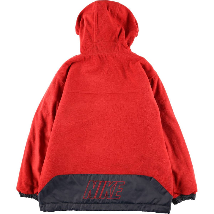 2000'S Nike reversible padded hoodie/puffer jacket, men's size M Nylon gray type Vintage Second Hand