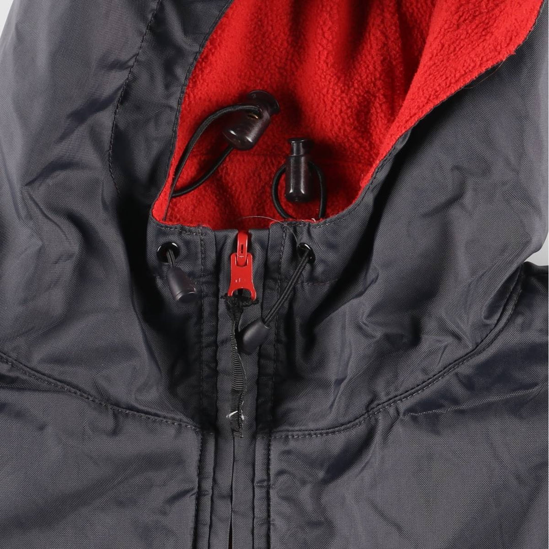 2000'S Nike reversible padded hoodie/puffer jacket, men's size M Nylon gray type Vintage Second Hand