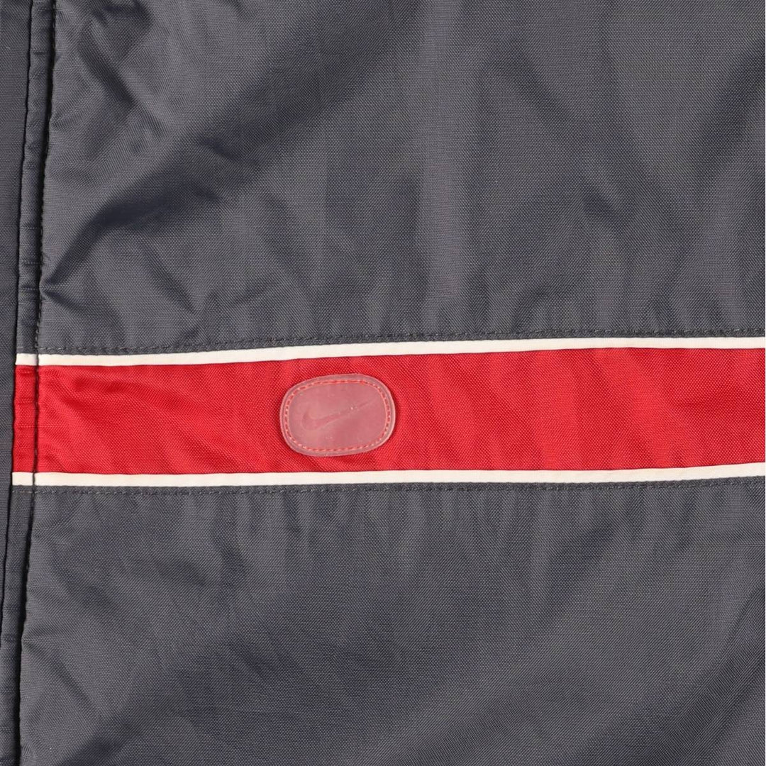 2000'S Nike reversible padded hoodie/puffer jacket, men's size M Nylon gray type Vintage Second Hand