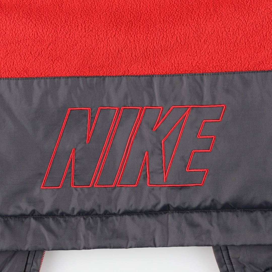 2000'S Nike reversible padded hoodie/puffer jacket, men's size M Nylon gray type Vintage Second Hand