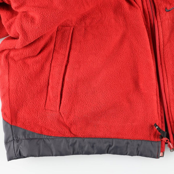 2000'S Nike reversible padded hoodie/puffer jacket, men's size M Nylon gray type Vintage Second Hand