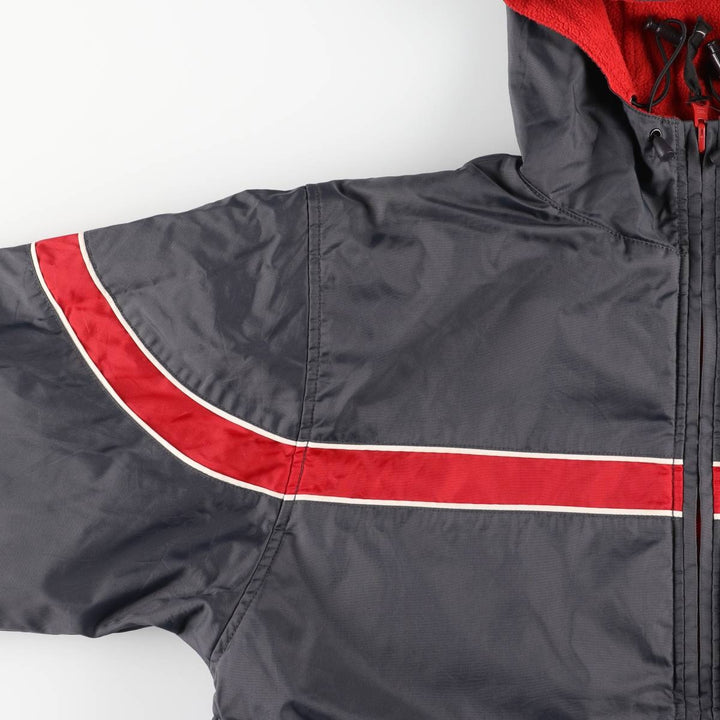 2000'S Nike reversible padded hoodie/puffer jacket, men's size M Nylon gray type Vintage Second Hand