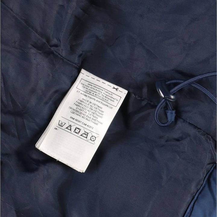 Adidas down jacket, men's size L polyester blue type Vintage Second Hand