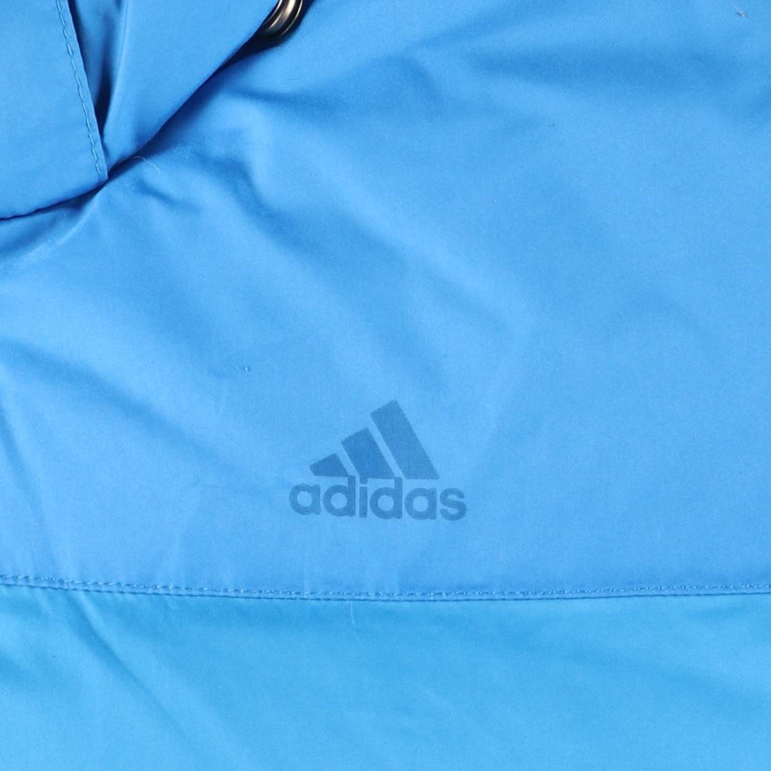 Adidas down jacket, men's size L polyester blue type Vintage Second Hand