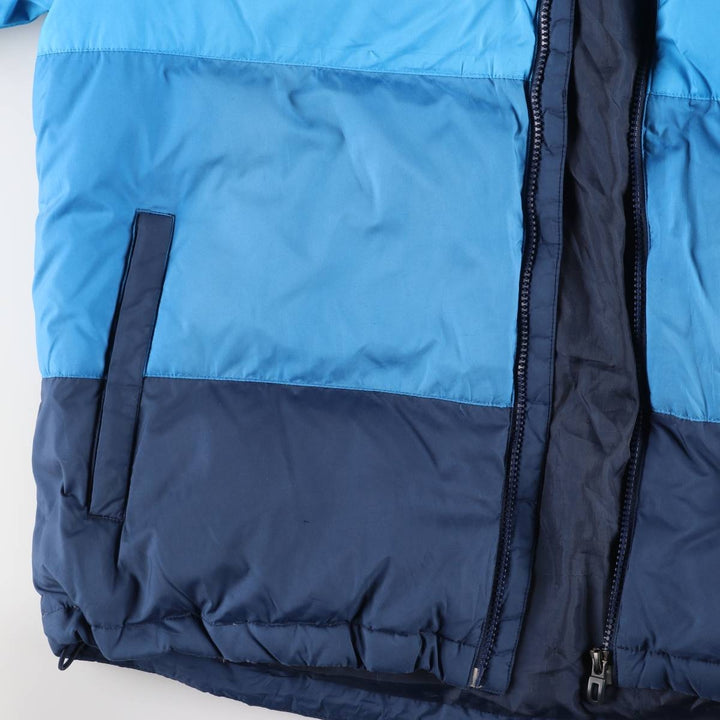 Adidas down jacket, men's size L polyester blue type Vintage Second Hand