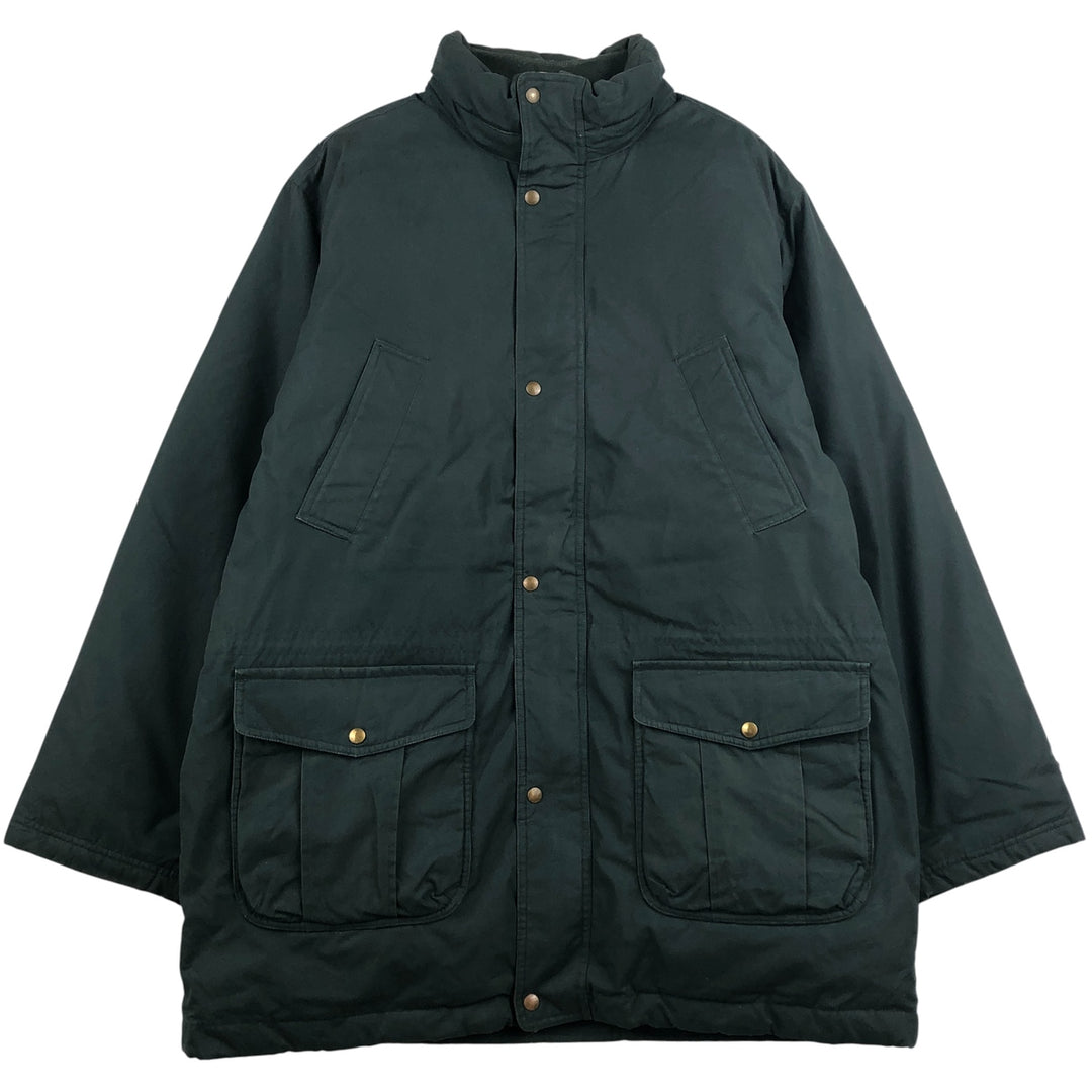 Vintage 80s-90'S Lands' End Goose Down Jacket, Men's Size XL polyester Green type dark green Vintage Second Hand