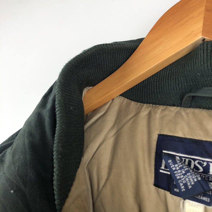 Vintage 80s-90'S Lands' End Goose Down Jacket, Men's Size XL polyester Green type dark green Vintage Second Hand