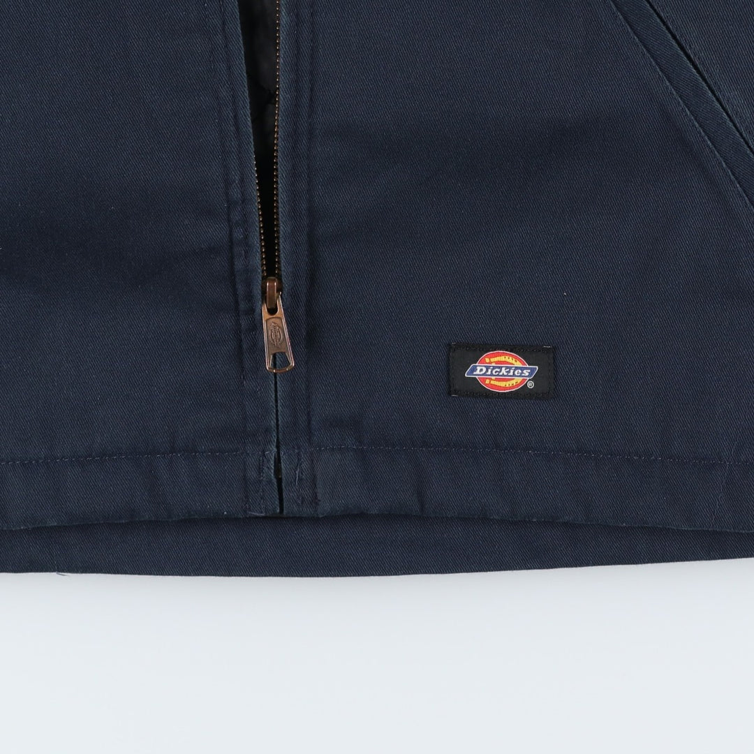 Dickies padded work jacket, men's size S polyester navy blue type Vintage Second Hand