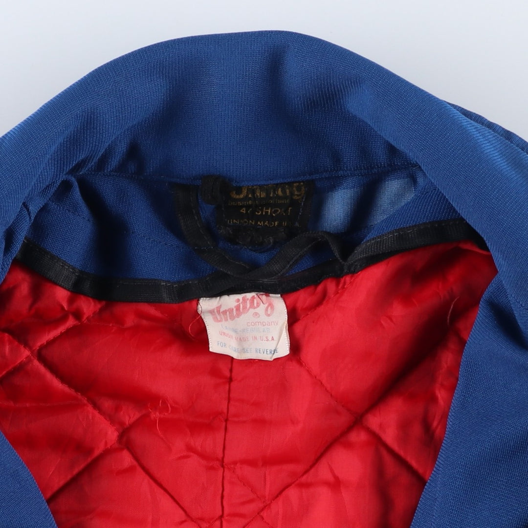 60s-70'S Unitog Work Jacket, Made in USA, Size 44, Short, Men's Medium Polyester (insulation) navy blue type Vintage Second Hand