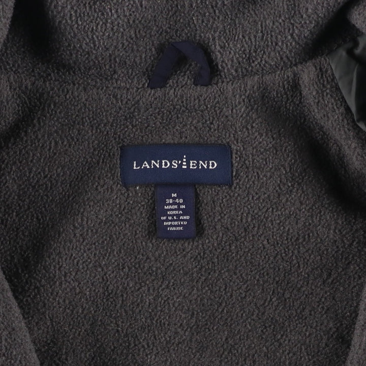 2000'S LANDS' END padded puffer jacket, men's size M Nylon navy blue type Vintage Second Hand