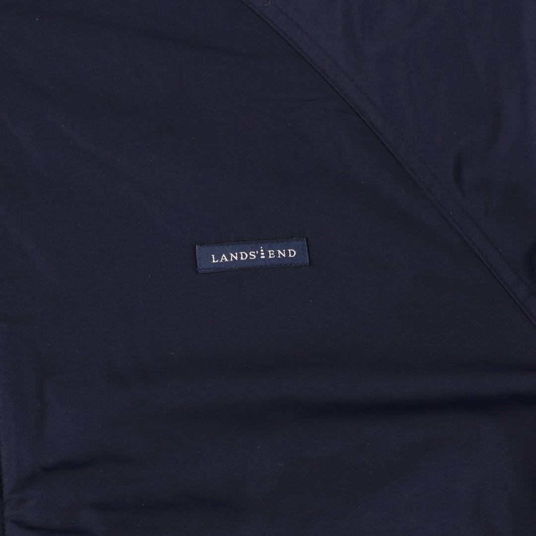 2000'S LANDS' END padded puffer jacket, men's size M Nylon navy blue type Vintage Second Hand