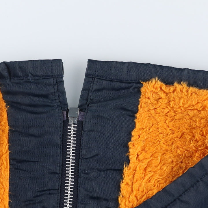 Vintage 1980'S rice SPORTSWEAR padded puffer jacket, made in Canada, size L, men's Nylon navy blue type Vintage Second Hand