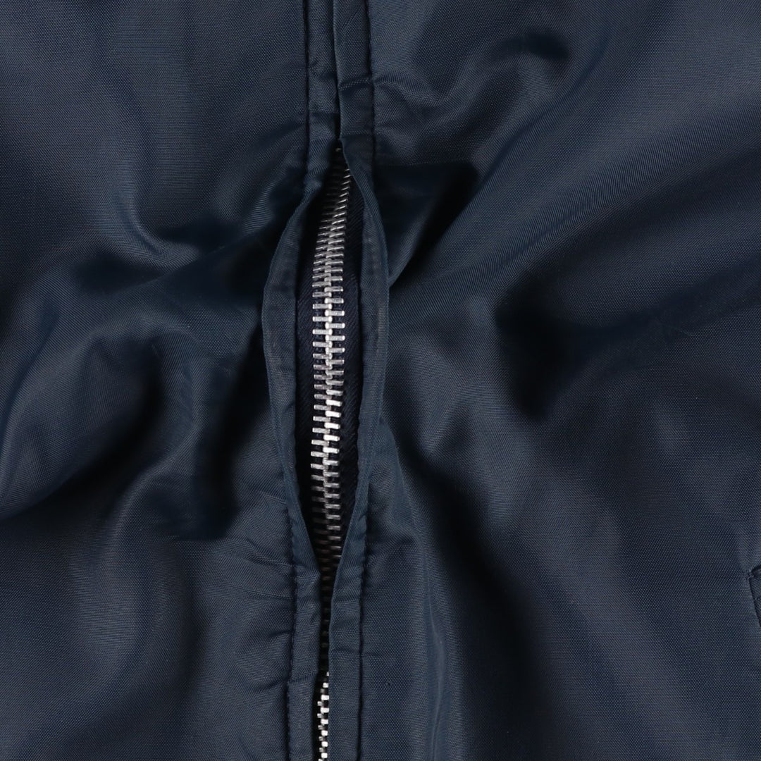 Vintage 1980'S rice SPORTSWEAR padded puffer jacket, made in Canada, size L, men's Nylon navy blue type Vintage Second Hand