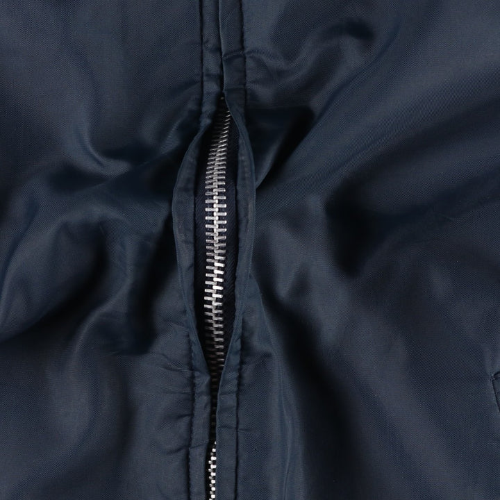 Vintage 1980'S rice SPORTSWEAR padded puffer jacket, made in Canada, size L, men's Nylon navy blue type Vintage Second Hand
