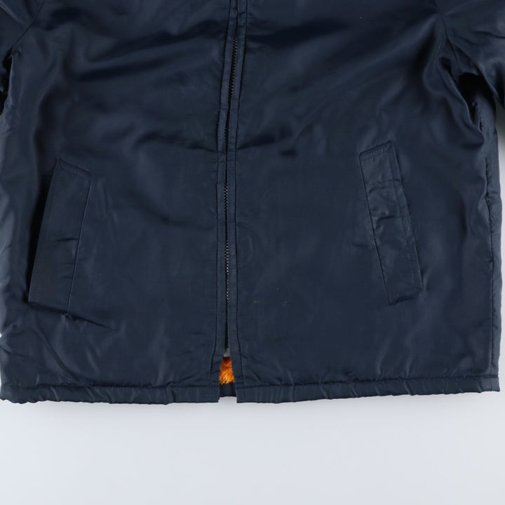 Vintage 1980'S rice SPORTSWEAR padded puffer jacket, made in Canada, size L, men's Nylon navy blue type Vintage Second Hand