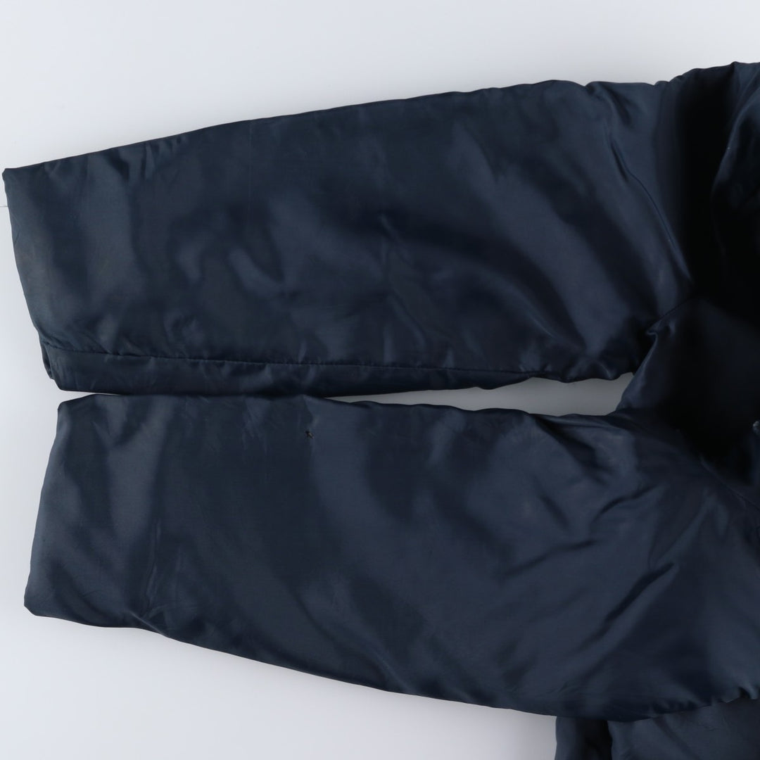 Vintage 1980'S rice SPORTSWEAR padded puffer jacket, made in Canada, size L, men's Nylon navy blue type Vintage Second Hand