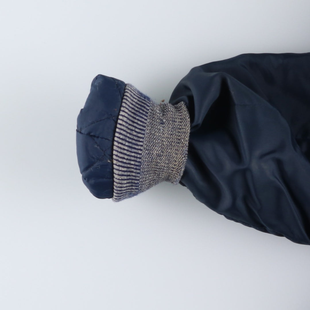 Vintage 1980'S rice SPORTSWEAR padded puffer jacket, made in Canada, size L, men's Nylon navy blue type Vintage Second Hand