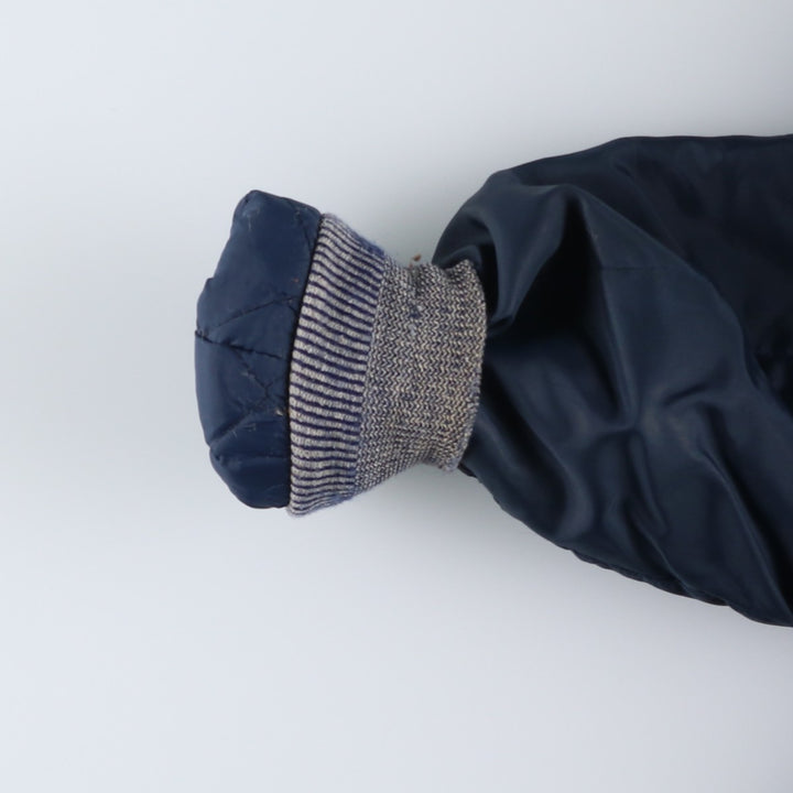 Vintage 1980'S rice SPORTSWEAR padded puffer jacket, made in Canada, size L, men's Nylon navy blue type Vintage Second Hand